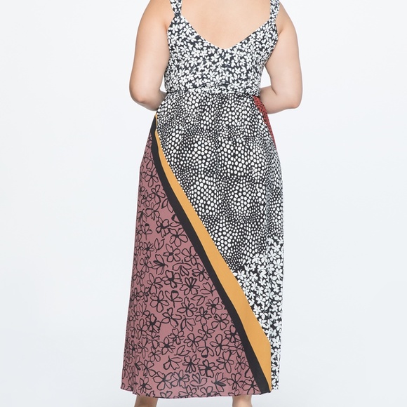Eloquii Tie Waist Printed Maxi Dress - Picture 3 of 4
